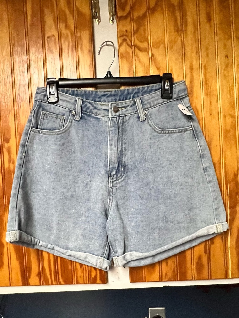 SHEIN Classic High-Waist Light Blue Denim Shorts size M